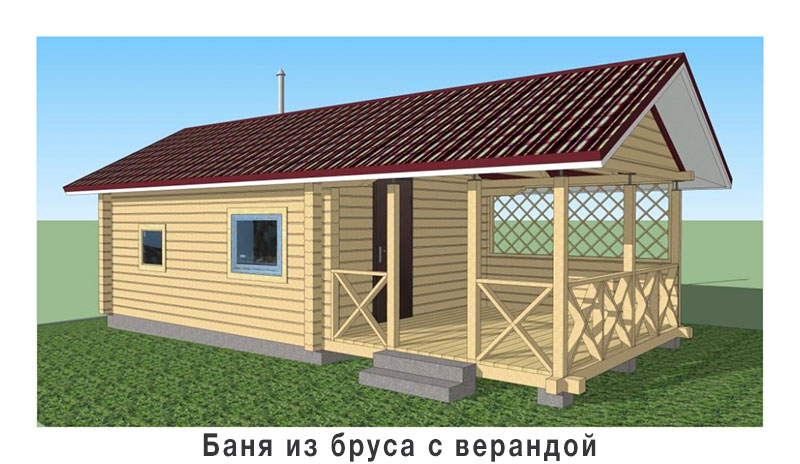 баня с верандой