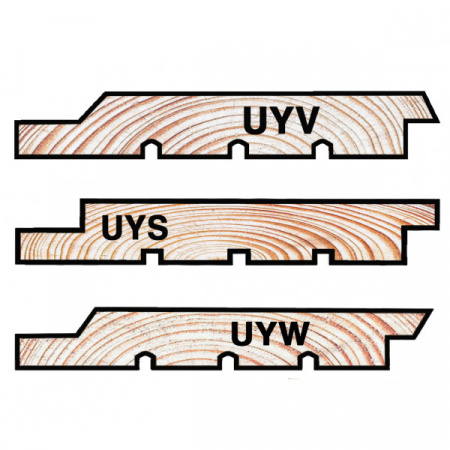 Скандинавская доска UYS  21x196x3000 мм, сорт АВ, хвоя